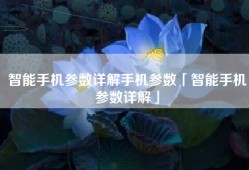 智能手机参数详解手机参数「智能手机参数详解」