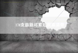 170支最新可索赔股票清单